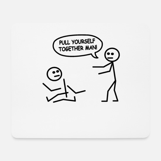 Funny stick figure stick figure cool sayings' Mouse Pad | Spreadshirt
