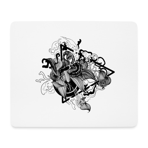 Abstract ink Doodle - Tappetino per mouse (orizzontale)