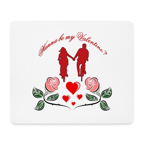 Wanna be my Valentine? - Mousepad (Querformat)
