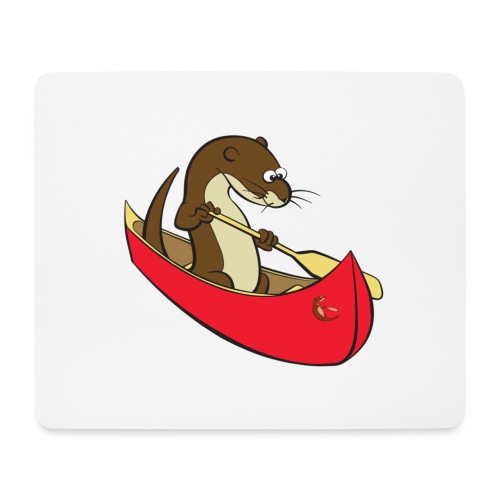 redcanoewithsticker - Mouse Pad (horizontal)