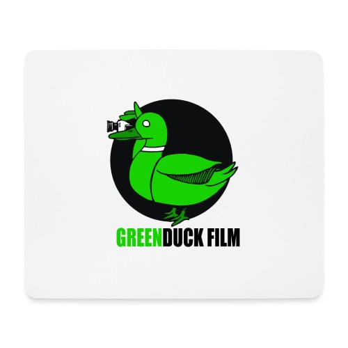 Greenduck Film Logo w. black letters - Musemåtte (tværformat)