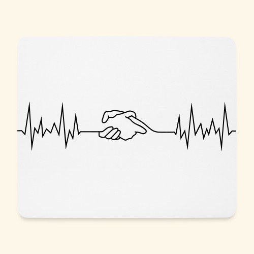 wave peace handshake - Mousepad (Querformat)
