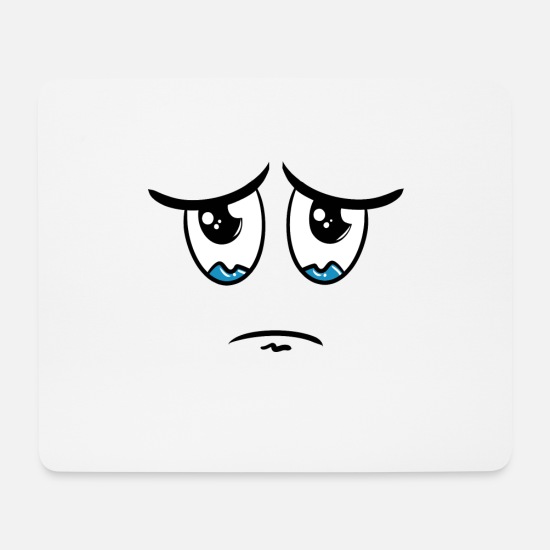 Sad / crying face - funny cartoon' Mouse Pad | Spreadshirt