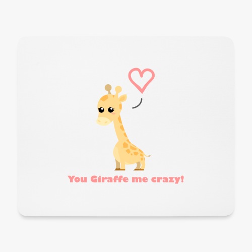 Giraffe Me Crazy - Musemåtte (tværformat)