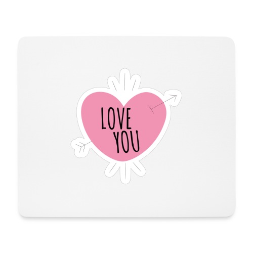 Love you - Mousepad (Querformat)