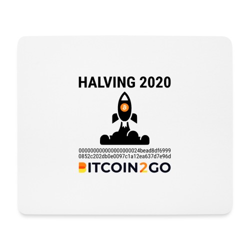 Bitcoin Halving 2020 (schwarz) - Mousepad (Querformat)