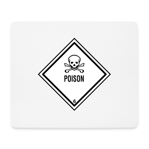 Poison warning sign / label Skull and Crossbones - Mousepad (Querformat)