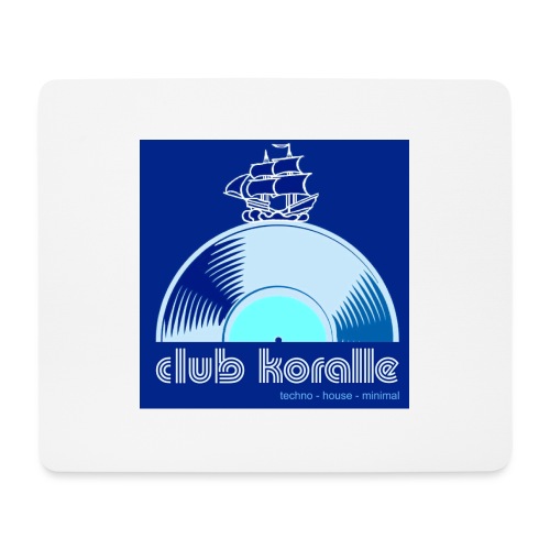 Koralle logo blau - Mousepad (Querformat)