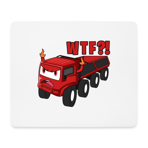 WTF ?! ANGRY TRUCK 8X8 EMOJI - Mousepad (Querformat)