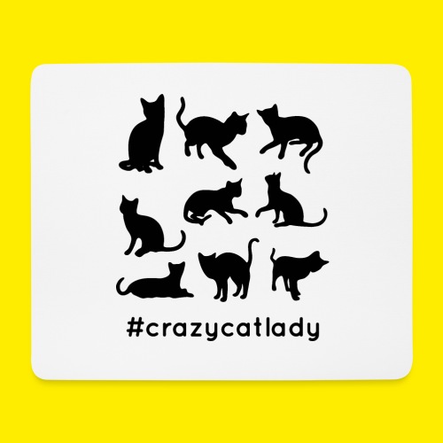 Crazy cat lady hashtag - Muismatje (landscape)