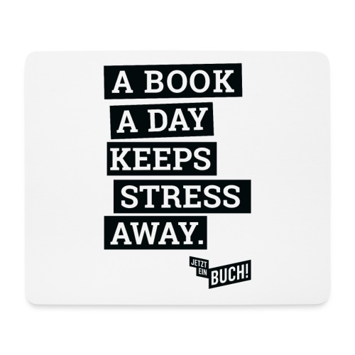 A Book A Day (schwarz) - Mousepad (Querformat)