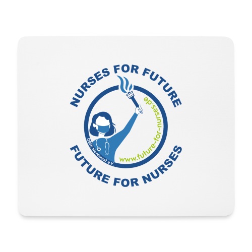 NURSES FOR FUTURE : FUTURE FOR NURSES (blau&grün) - Mousepad (Querformat)