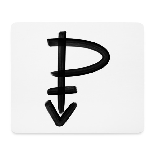 Symbol Pansexuell schwarz - Mousepad (Querformat)