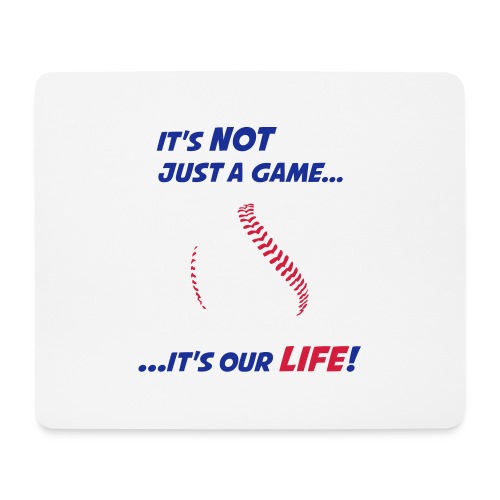 Baseball er vores liv - Mousepad (bredformat)