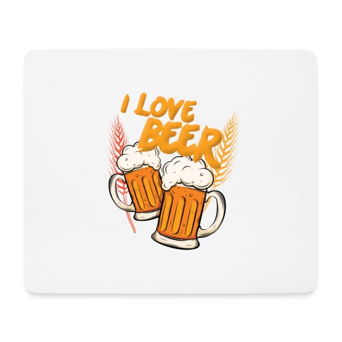 I Love Beer - Mousepad (Querformat)