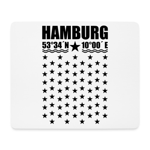 67 Hamburg Koordinaten Längengrad Breitengrad - Mousepad (Querformat)
