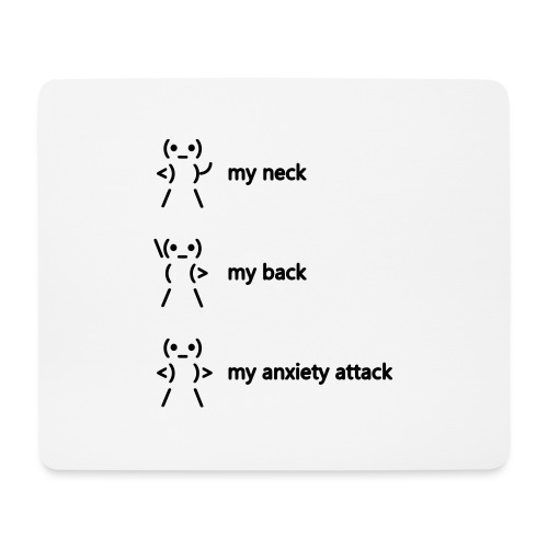 neck back anxiety attack - Mouse Pad (horizontal)