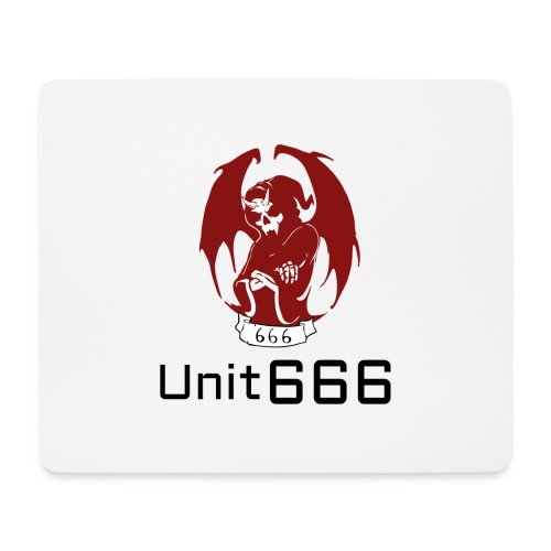 Unit 666 Front Print with text type 2. - Mouse Pad (horizontal)
