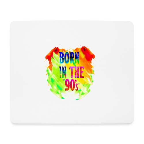 Born in the 90's / 90er Jahre Geschenk, farbenfroh - Mousepad (Querformat)