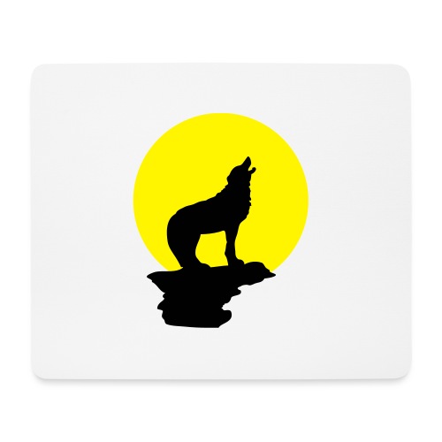 alone wolf / 2 colors - Mousepad (Querformat)