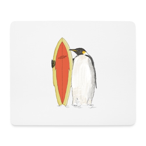 Ein Pinguin mit Surfboard - Mousepad (Querformat)