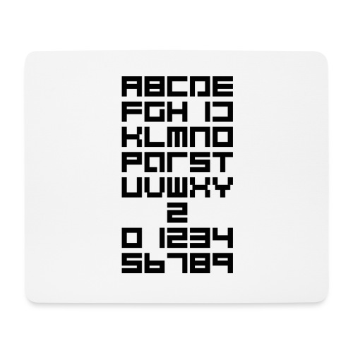 Cultform ABC 0-9 SW - Mousepad (Querformat)