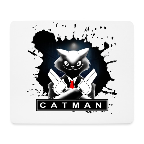 Catman Czerń - Podkładka pod myszkę (pozioma)