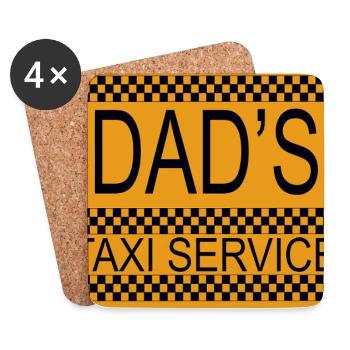 Dad's taxi service - Coasters (set of 4) - white - Front