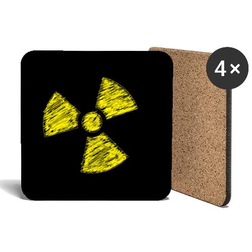 Radioactief symbool - Onderzetters (4 stuks)