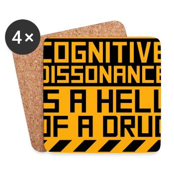La dissonance cognitive est un sacré dicton. - Dessous de verre (lot de 4) - blanc - Devant