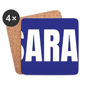 Sarajevo in Bosnia and Herzegovina Flag Colors - Coasters (set of 4) - white - Front