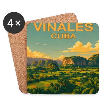 Vinales Kuba - Untersetzer (4er-Set) - Weiß - Vorne