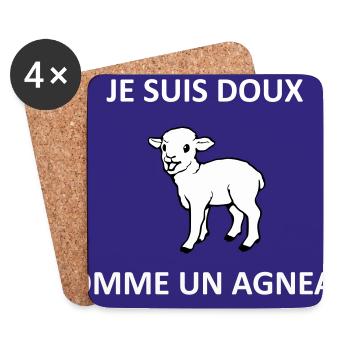 Gentle as a lamb - Coasters (set of 4) - white - Front