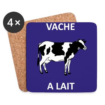 Vache à lait - Dessous de verre (lot de 4) - blanc - Devant