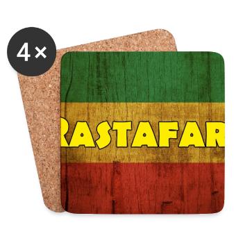 RASTAFARI - Untersetzer (4er-Set) - Weiß - Vorne