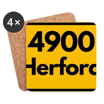 ALTE POSTLEITZAHL PLZ 4900 HERFORD OSTWESTFALEN - Untersetzer (4er-Set) - Weiß - Vorne