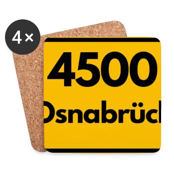 ALTE POSTLEITZAHL PLZ 4500 OSNABRÜCK BÜRGERMEISTER - Untersetzer (4er-Set) - Weiß - Vorne