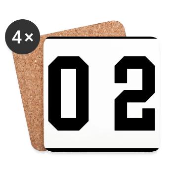 2026 - Dessous de verre (lot de 4) - blanc - Devant