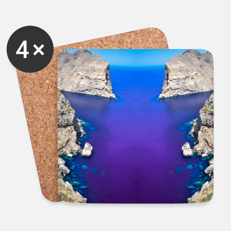 Mallorca Cap Formentor Verfremdung V.1 - Untersetzer (4er-Set) - Weiß