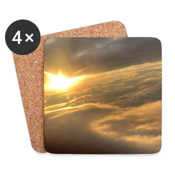 Sunlight over a sea of clouds - Coasters (set of 4) - white - Front