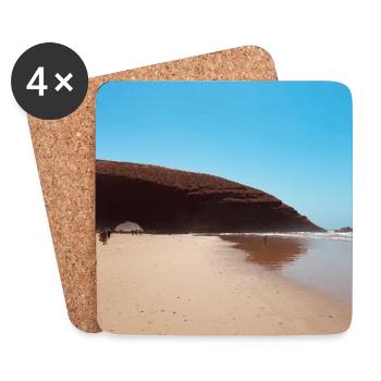 Red Rock Beach - Coasters (set of 4) - white - Front