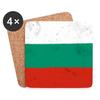Flagge von Bulgarien - Untersetzer (4er-Set) - Weiß - Vorne