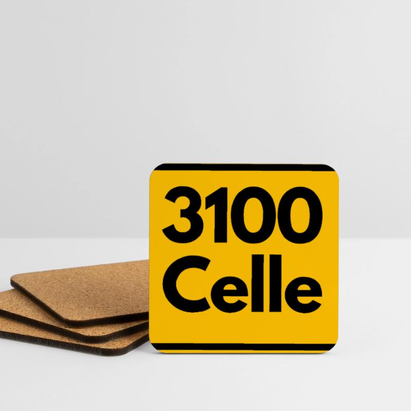OLD POSTCODE POSTCODE RETRO 3100 CELLE Coasters (set of 4)