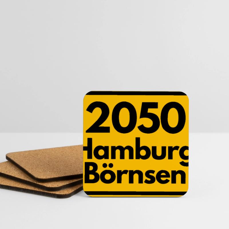 OLD POSTCODE POSTCODE RETRO 2053 HAMBURG BÖRNSEN Coasters (set of 4)