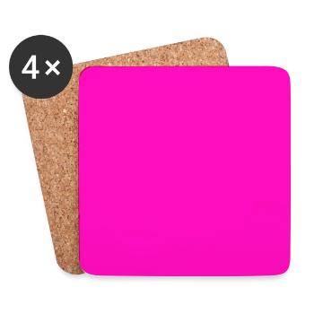 Pink Background Texture Customize Template - Coasters (set of 4) - white - Front