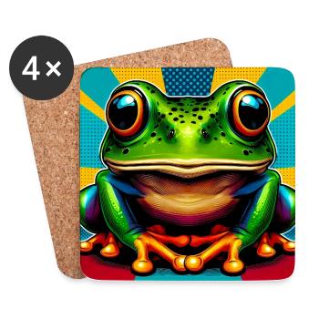 frog - Coasters (set of 4) - white - Front