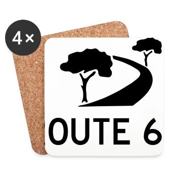 garden route - Coasters (set of 4) - white - Front