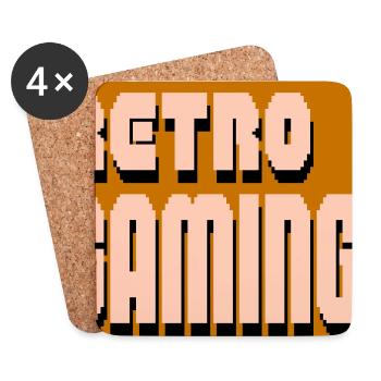 Retro Gaming Pixel Art - Coasters (set of 4) - white - Front