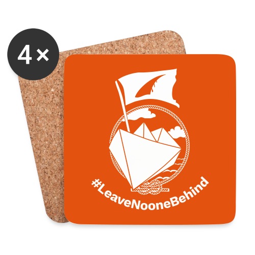 #LeaveNooneBehind Orange - Untersetzer (4er-Set)