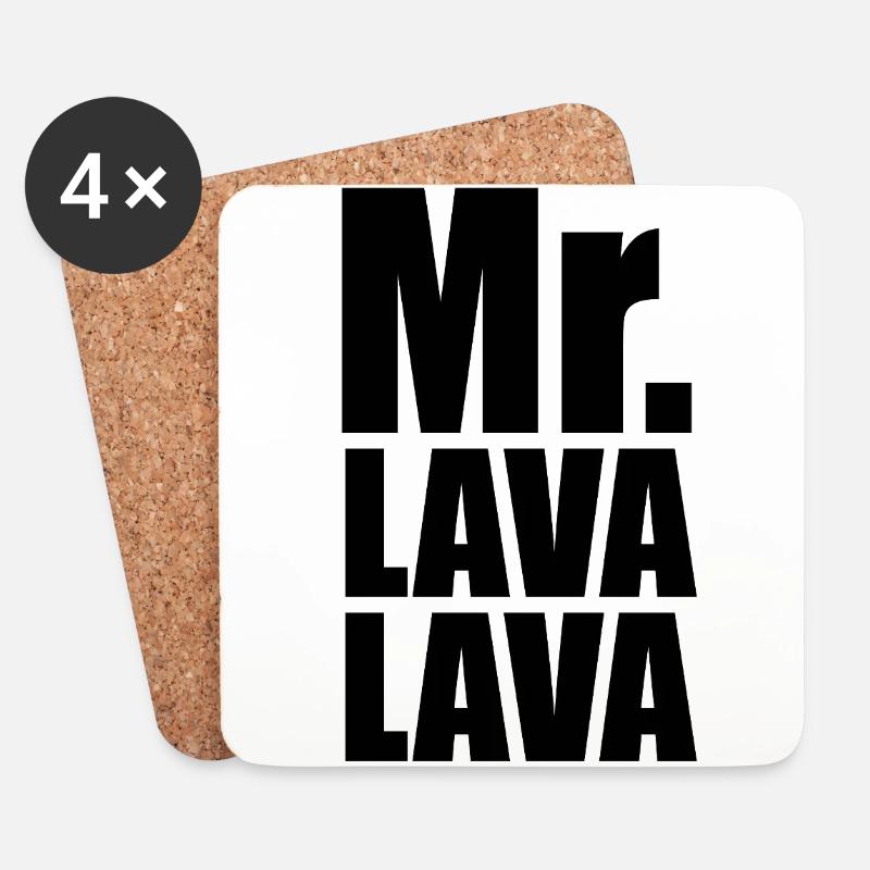 Mr Lava Lava - Untersetzer (4er-Set) - Weiß